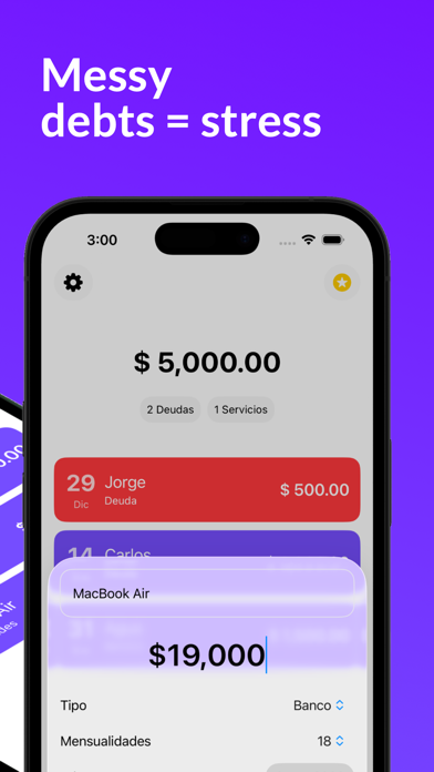 My Debts: Control & Payments iPhone screenshot 2 - Finance app
