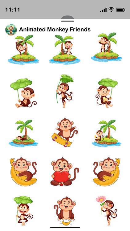 Animated Monkey Friends screenshot-3