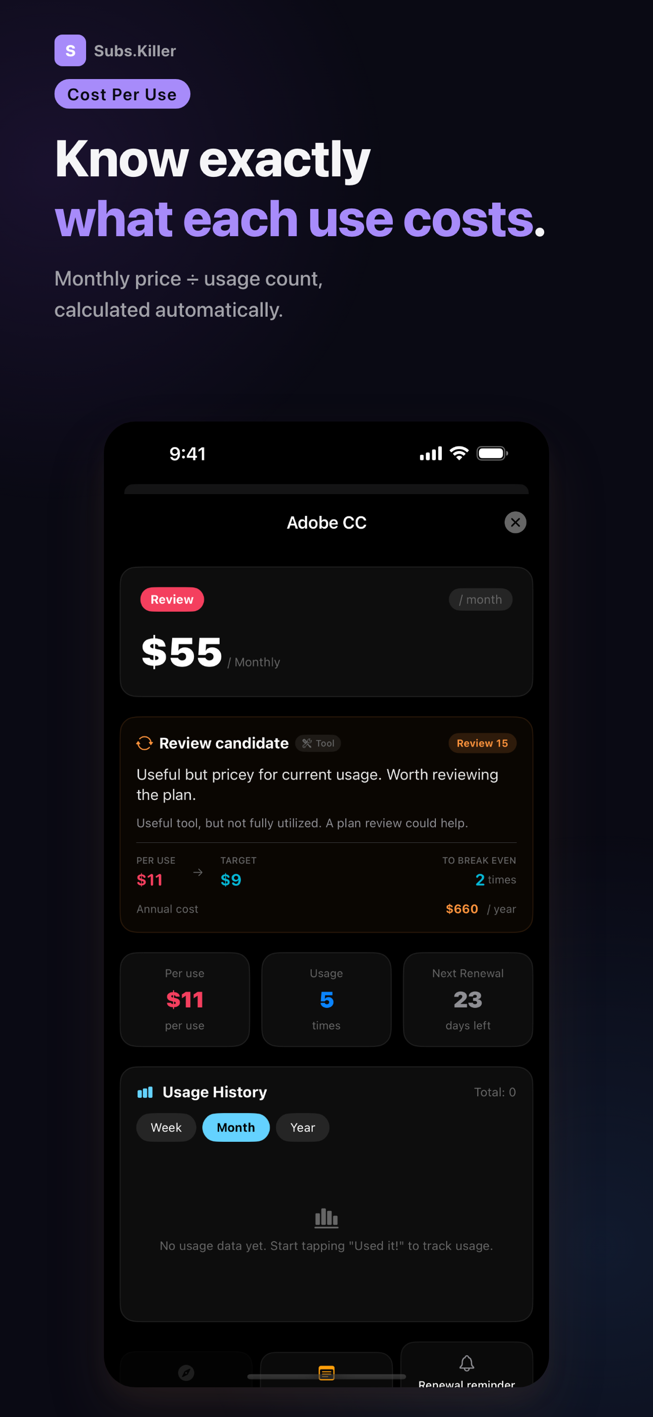 Subscriptions: Subs.Killer
