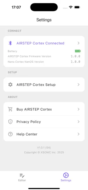 AIRSTEP Cortex screenshot 2