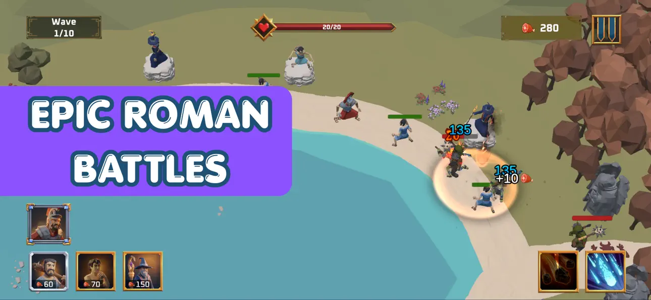 Empire Defense: Rome TD iOS Mod IPA screenshot 3 - iOS game interface