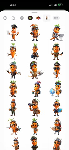 Pilot Carrot Stickers screenshot