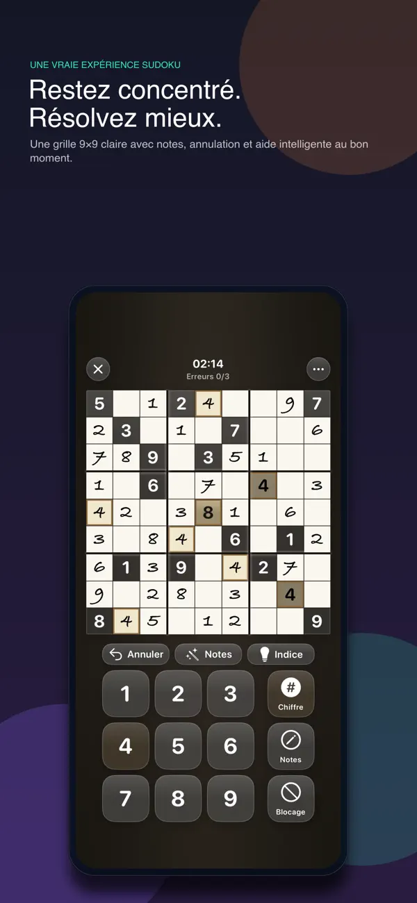 Screenshot #1 pour Sudoku Pro: Énigmes & Défis