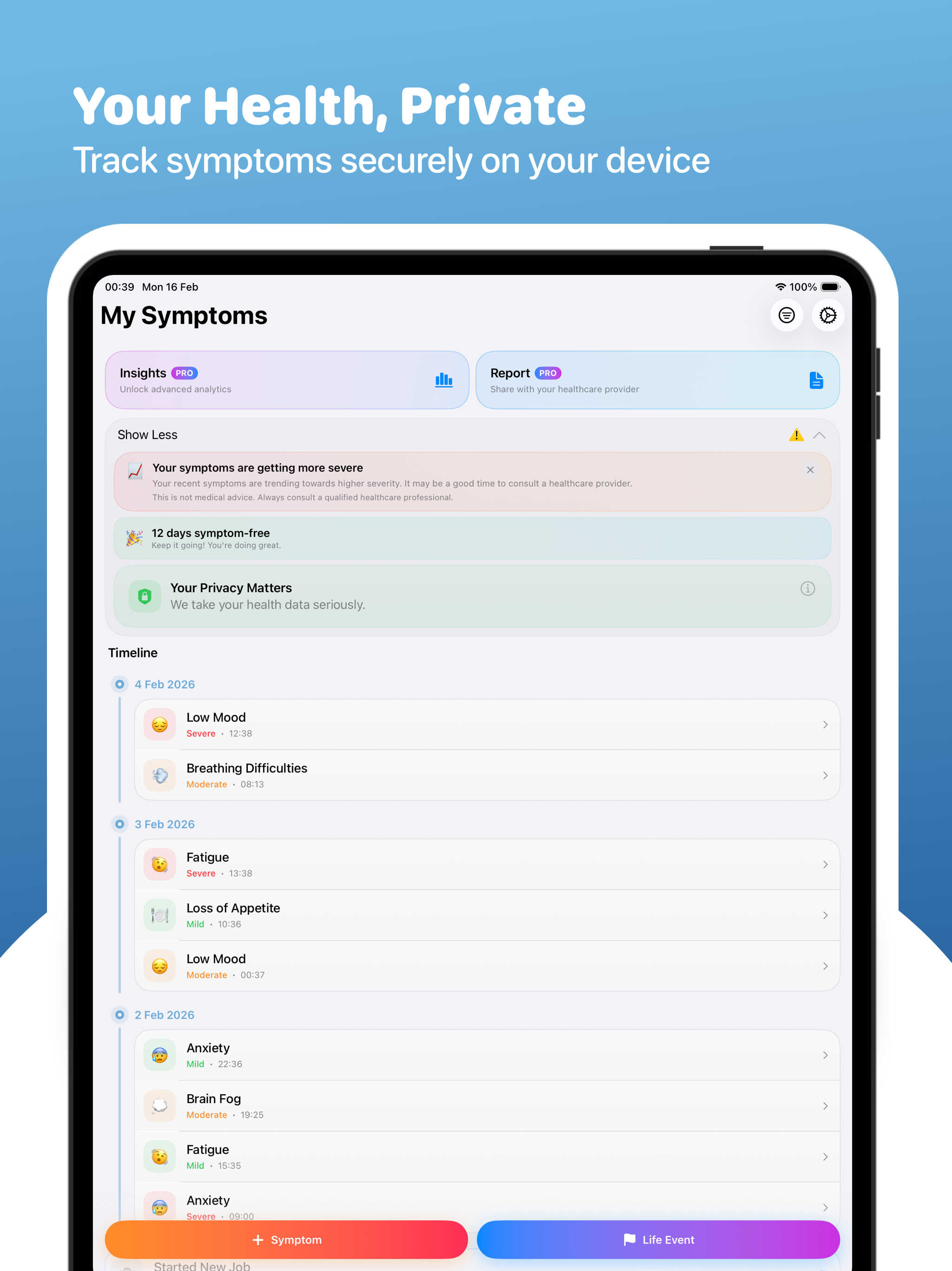 Symptom Tracker: My Health screenshot 5