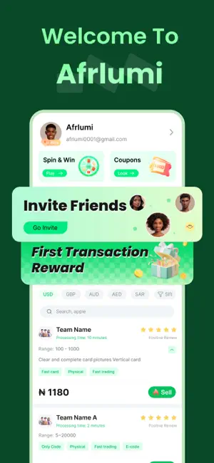 AfrLumi - Sell Gift Cards screenshot 2