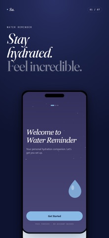 WaterReminder: Hydration Screenshot 1 of 7