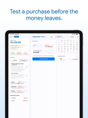 JayCK Flow: Money Calendar iPad screenshot