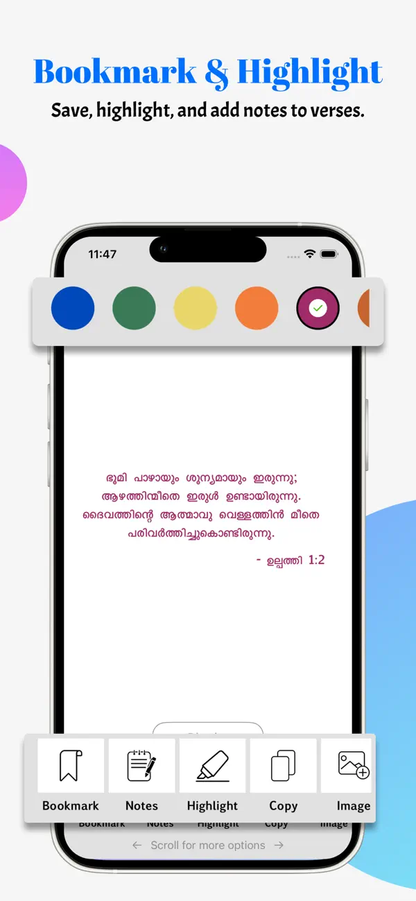 Screenshot #3 pour Malayalam Bible Offline