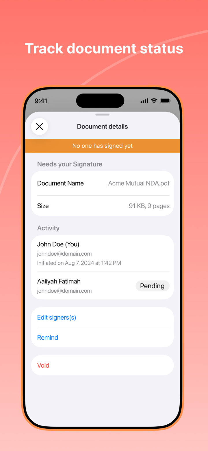 Digital e Signature: Signeasy screenshot 4