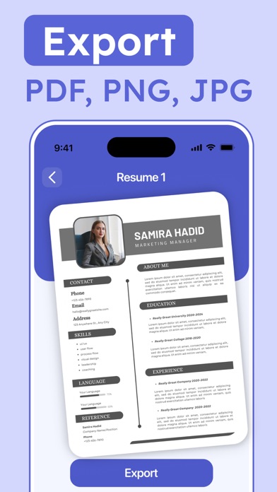 Resume Builder: CV Maker App Screenshot