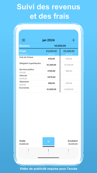 Screenshot #2 pour uBudget: Suivi Des Finances