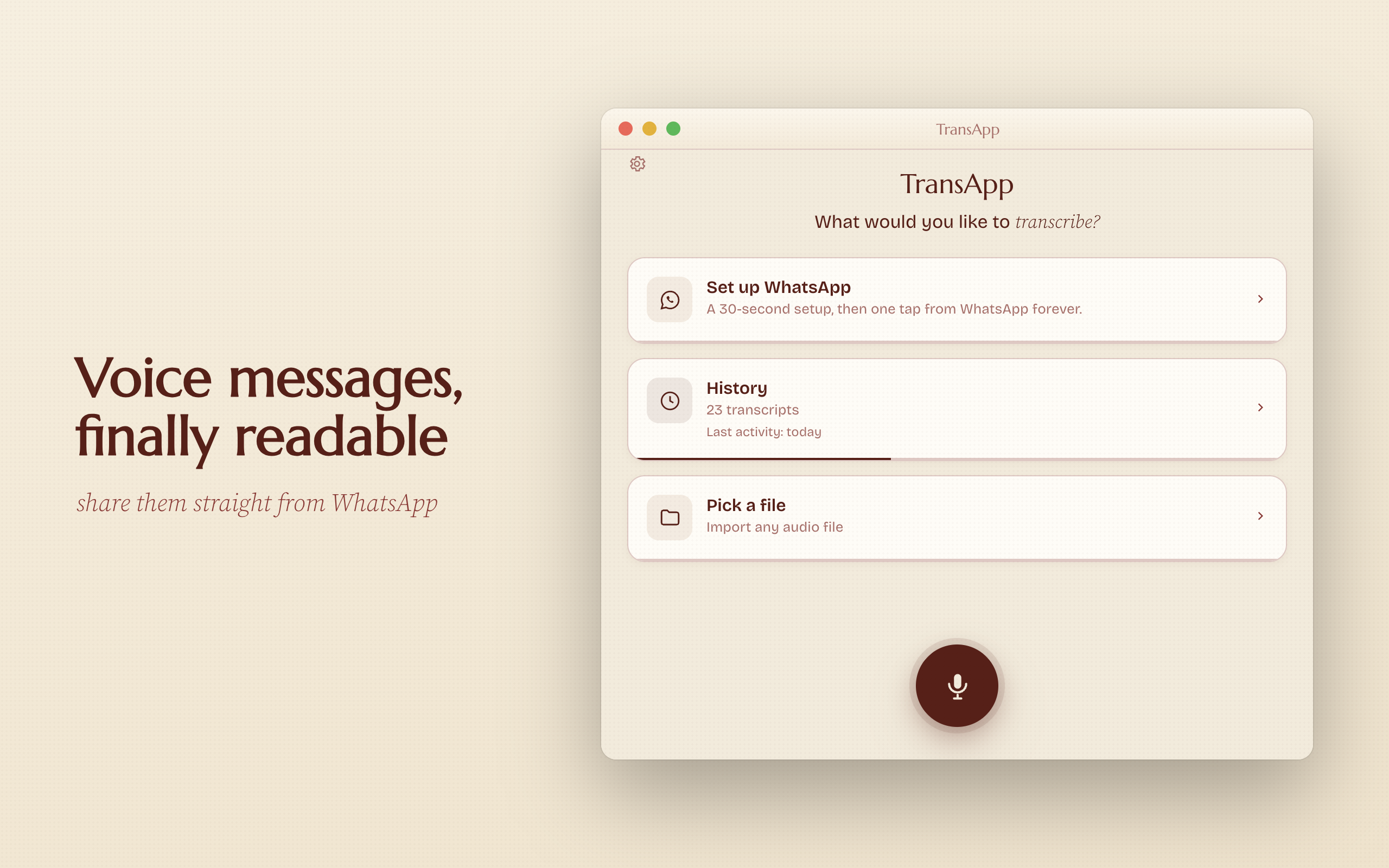 TransApp · Transcriber screenshot 13