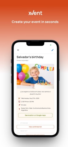 Xvent: Create your event Screenshot 2 of 5