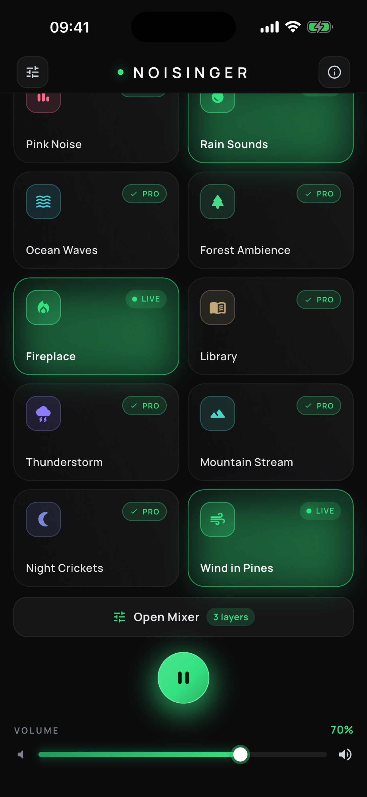 Screenshot 2 of Noisinger: Focus Sound Mixer
