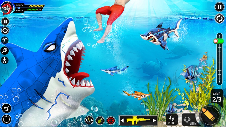 #1. Shark Attack Simulator Game 3D (iOS) Podle: Appricot Studio