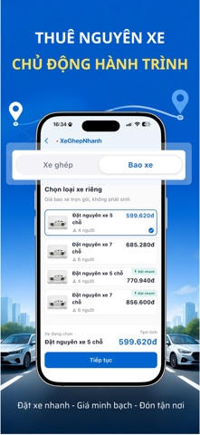 Xe Ghép Nhanh - Đặt xe iPhone screenshot 4