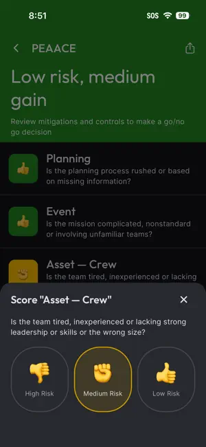 Risk: SAR Risk Assessment screenshot 3