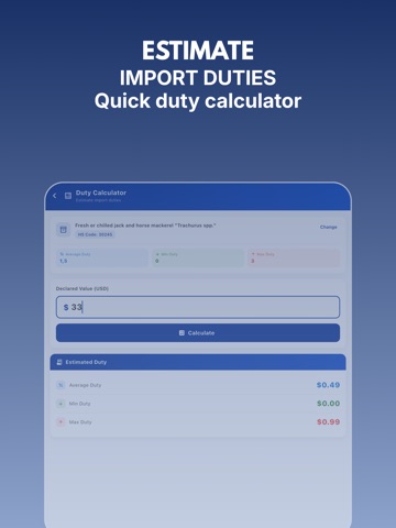 US Tariff & Customs Duty 2026 iPad screenshot