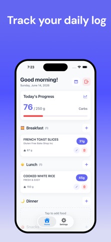 Carby – Carb Counter iPhone screenshot