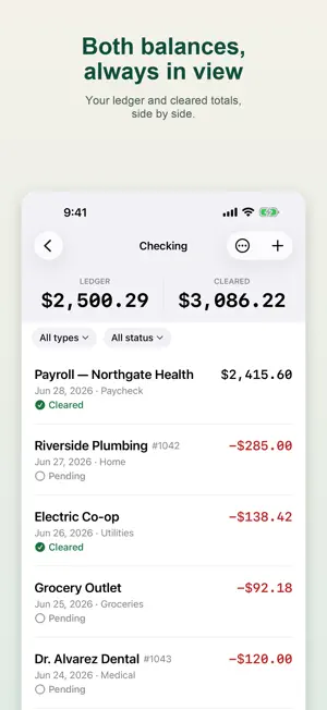 Quillbook: Check Register screenshot 1