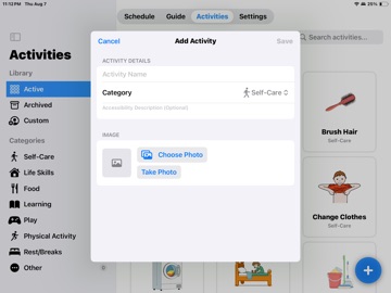 Visual Schedule Pro for ABA iPad screenshot