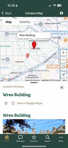 William & Mary Mobile Screenshot 6 of 10