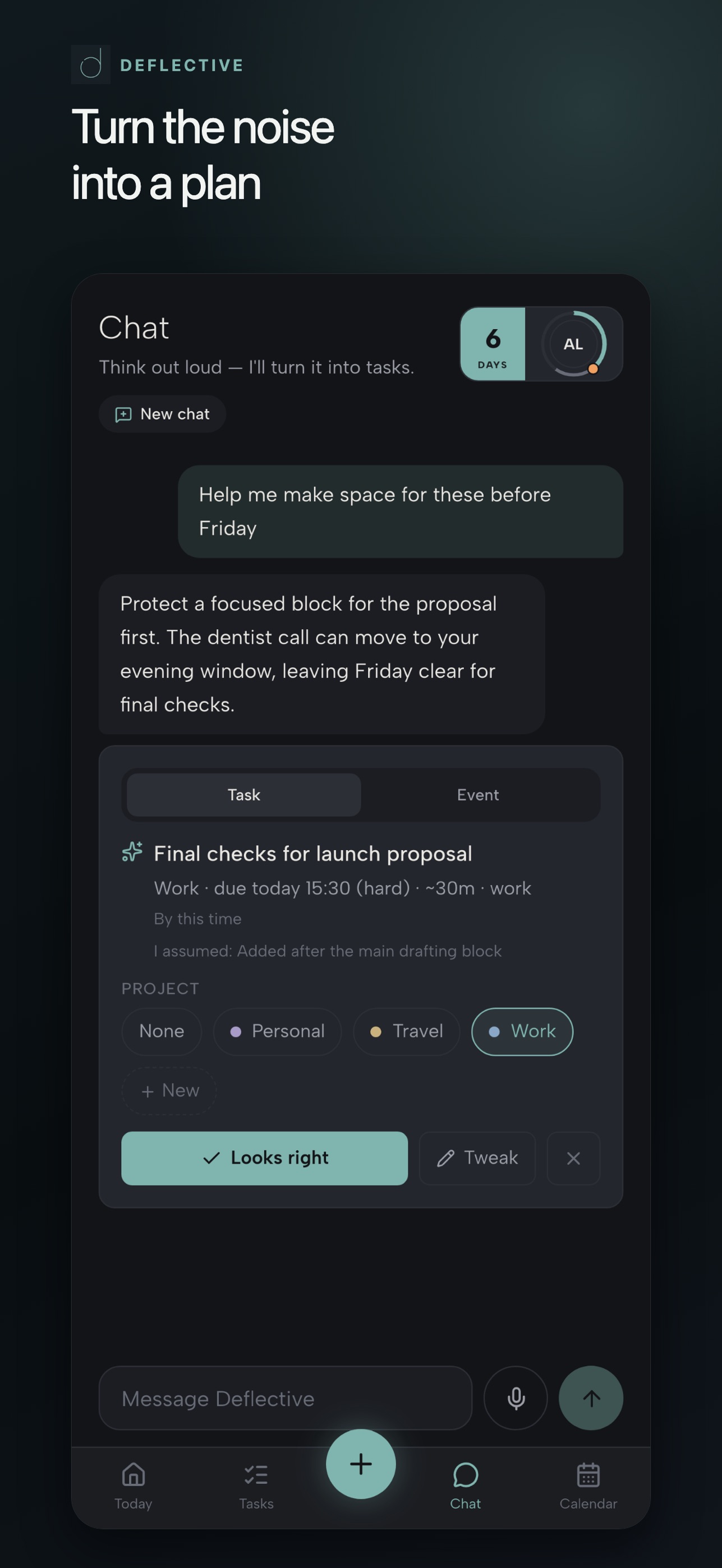 Screenshot 3 of AI Task Manager: Deflective