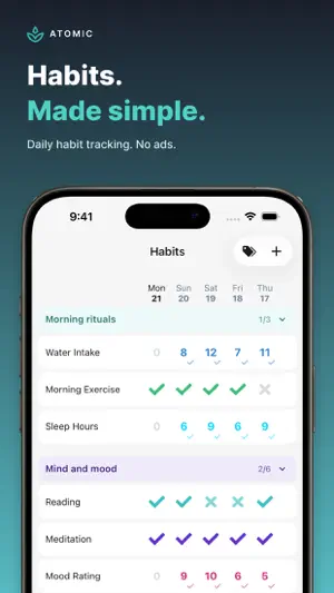 Atomic: Habit Tracker screenshot 1