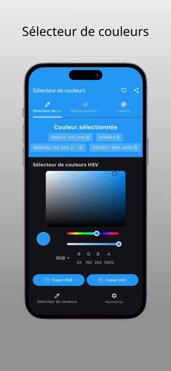Screenshot #1 pour Colorpick - Outil de codes ...