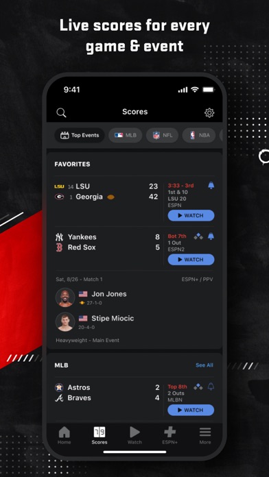 Screenshot #3 pour ESPN: Live Sports & Scores