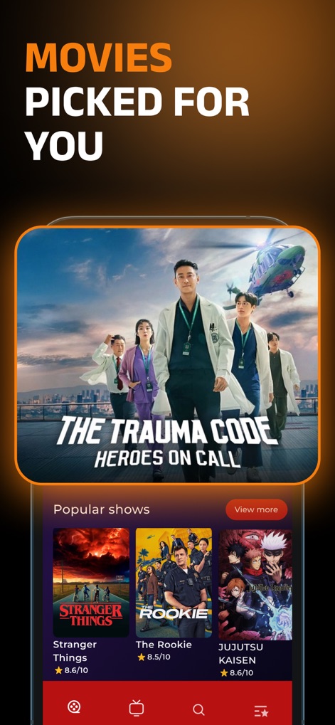 Castle Movies: Tv Series,Drama - This tool delivers tailored viewing suggestions, showcasing popular series and a prominent hero banner for recommended titles, ensuring personalized entertainment discovery.