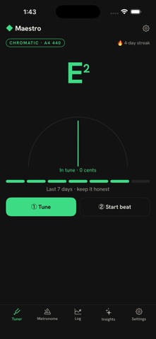 Maestro: Tuner & Metronome screenshot