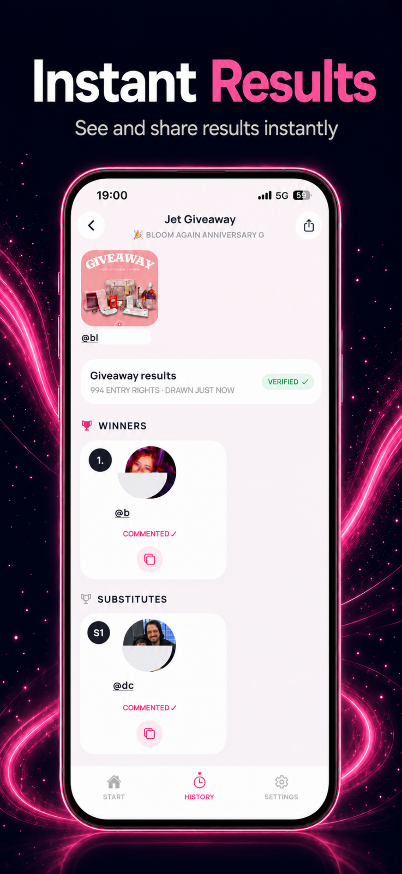 Jet Giveaway Instagram Tool screenshot 6