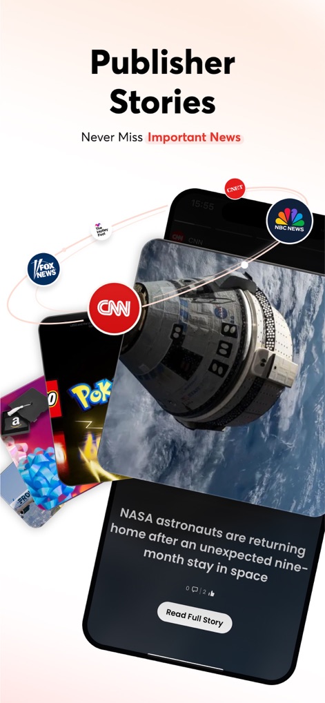 Opera News: Breaking & Local - Discover how the app brings together content from a variety of "trusted publishers" like CNN and Fox News, ensuring a broad news perspective.