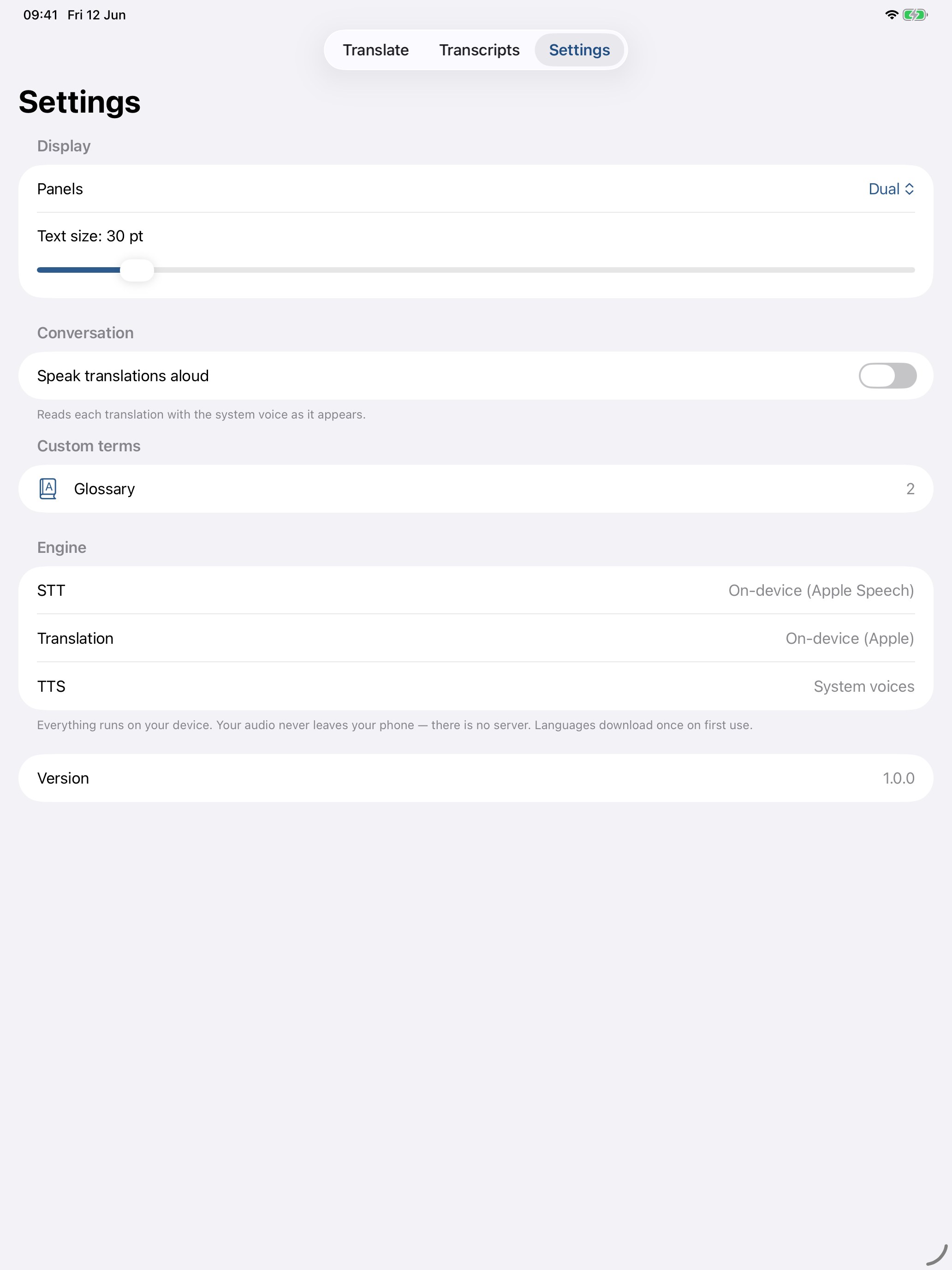 Offline Translator: Speech screenshot 13