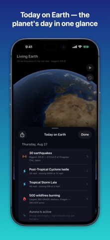 Living Earth: Disaster Tracker iPhone screenshot