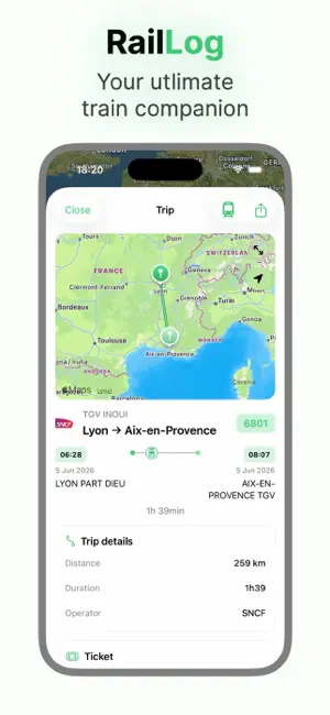 RailLog screenshot 1
