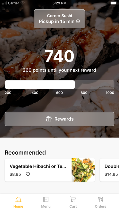 Corner Sushi iPhone screenshot 1 - Food & Drink app