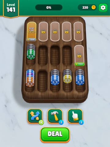 Casino Chip Sort iPad screenshot