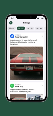 Livshistorie App screenshot