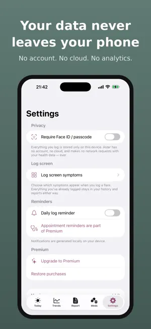 Aster: Endometriosis Tracker screenshot 3