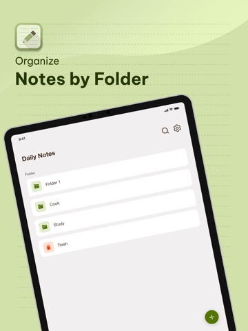 Daily Notes App iPad screenshot