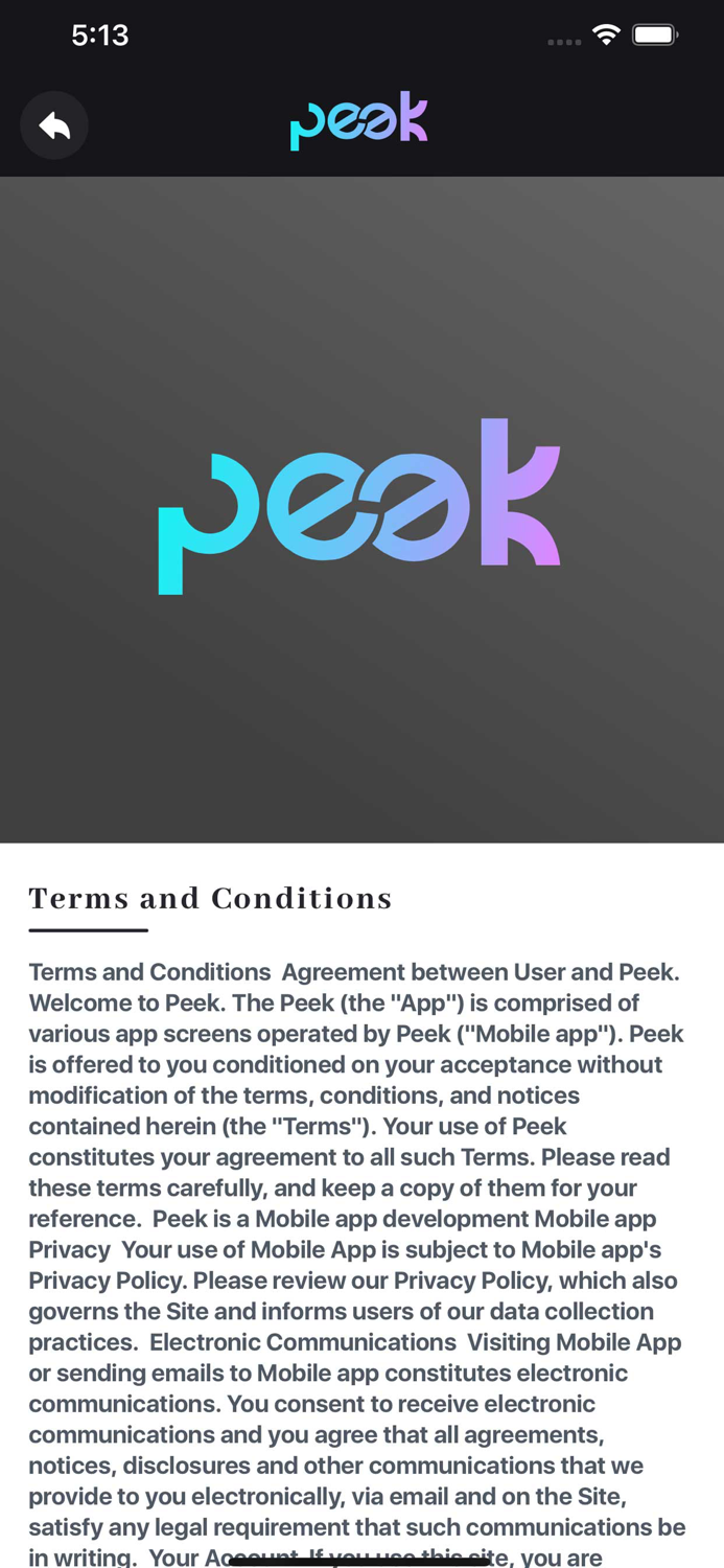 The Peek App