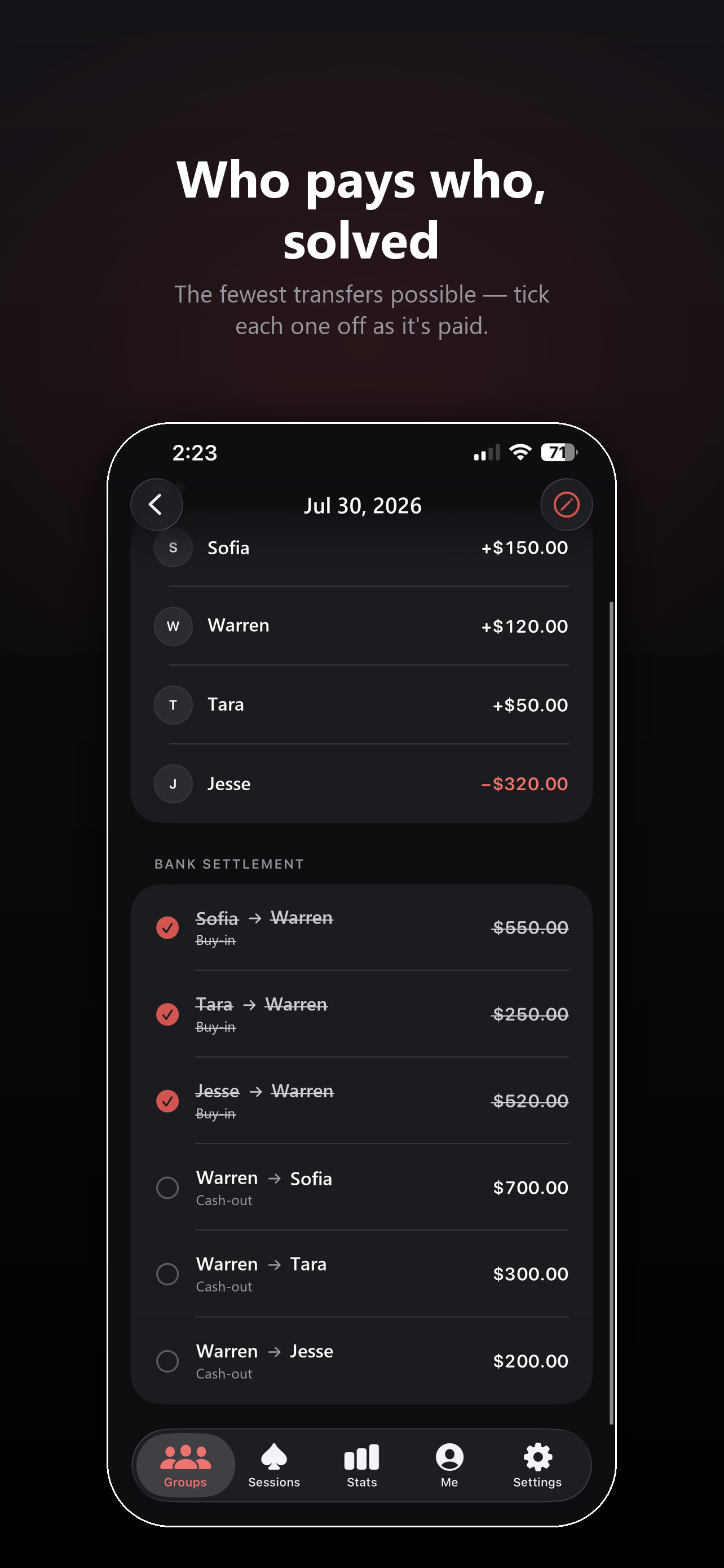 Poker Home Games Tracker screenshot 2