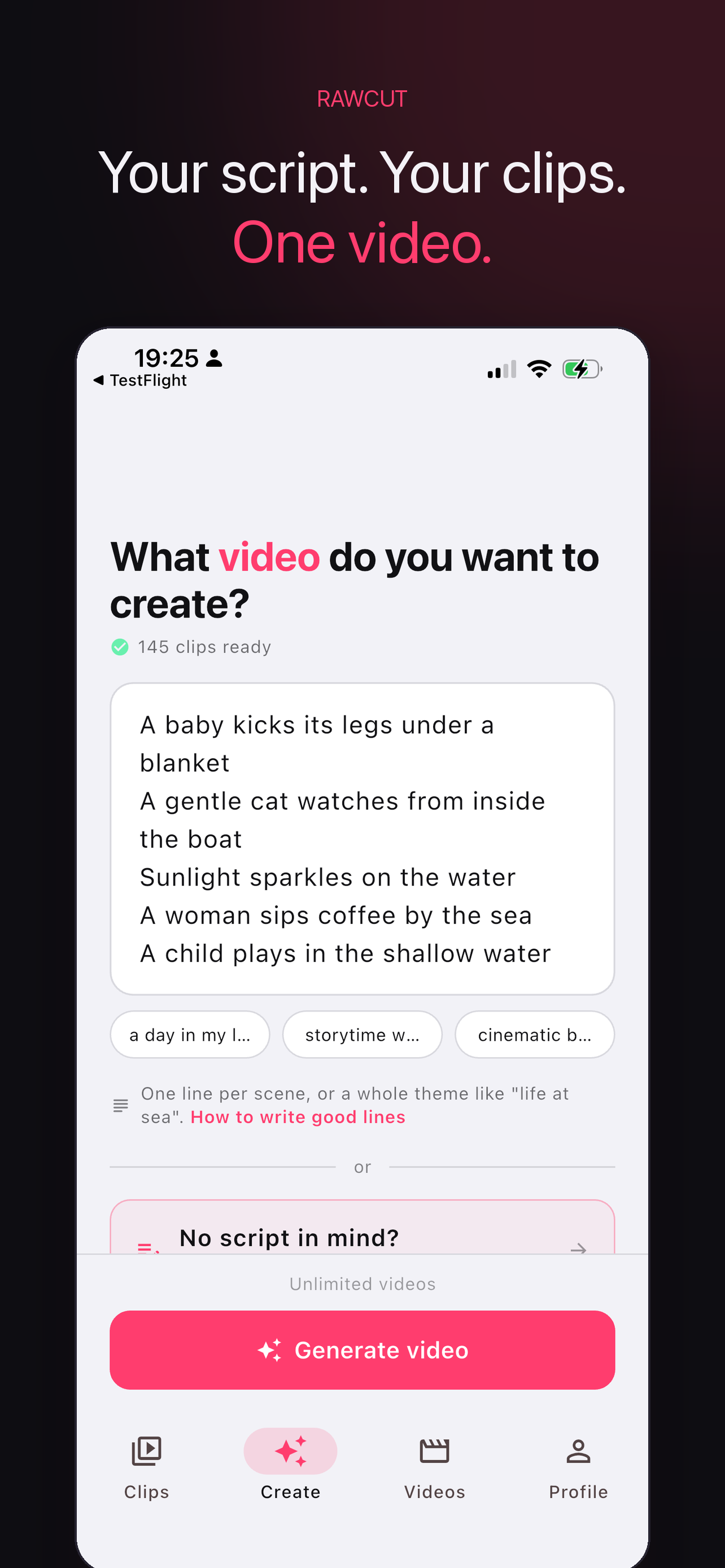 RawCut: AI Video Editor&Clips screenshot 2