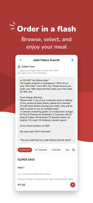 Jade Palace Chinese & Thai App screenshot 1