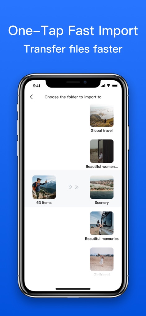 Secret Safe Lock Vault Manager - Witness the efficiency of the one-tap fast import feature, enabling quick selection and organization into custom folders.
