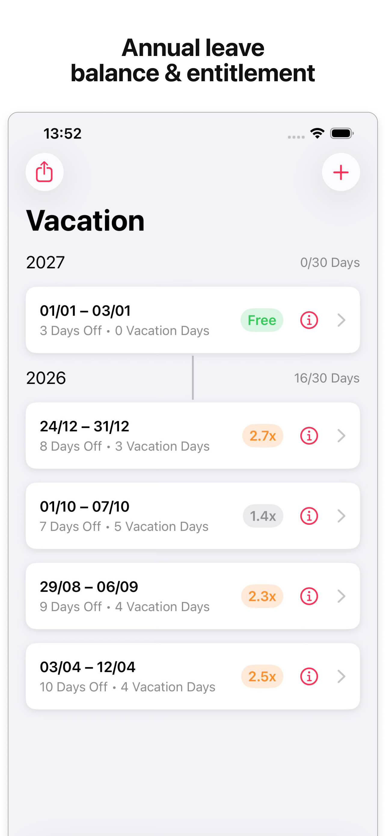 Annual Leave Planner