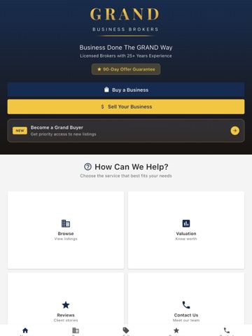 Grand Business Brokers iPad screenshot