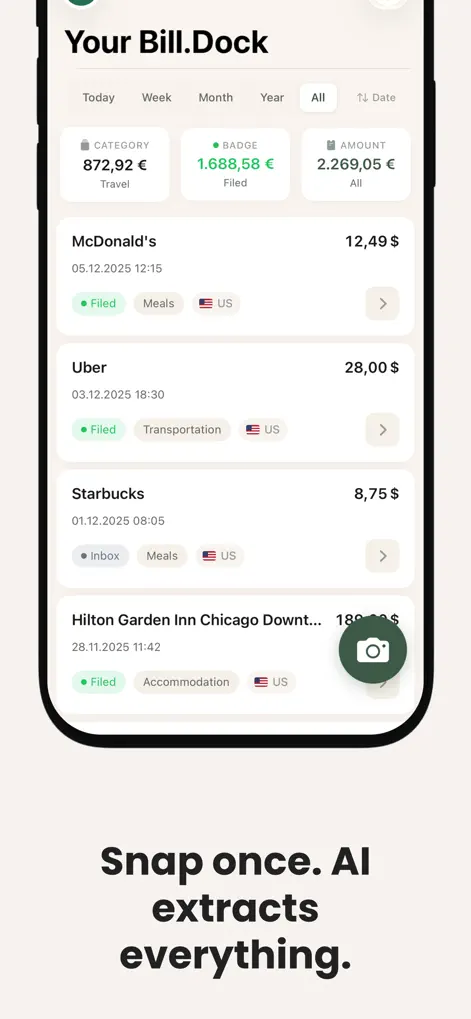 Bill.Dock - Scanner Ricevute - App di Finanza | MWM